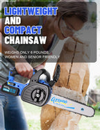 AZZUNO 12 Inch Electric Chainsaw Cordless