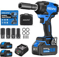 Azzuno 1/2" Brushless Cordless Impact Wrench 737 Ft-lbs High Torque with 2x4.0Ah Batteries