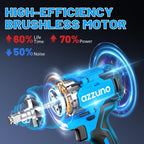 Azzuno 1/2" Brushless Cordless Impact Wrench 737 Ft-lbs High Torque with 2x4.0Ah Batteries