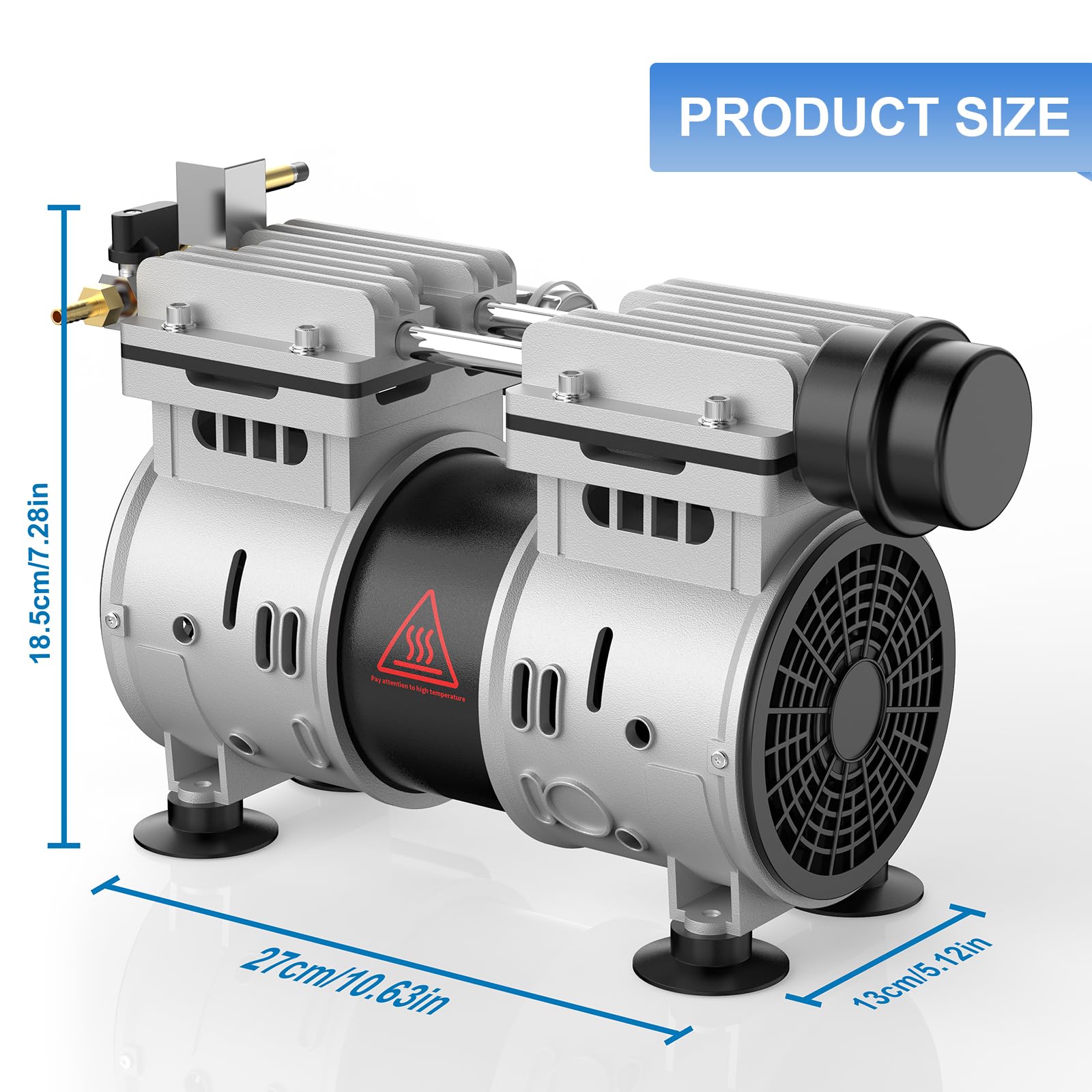 8.2CFM Pond & Lake Aeration System for Up to 3 Acre 50' Lakeï¼Includes 3/4 HP Compressor