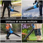 AZZUNO Cordless Brushless Leaf Blower with 2 x 4.0Ah Battery and Charger